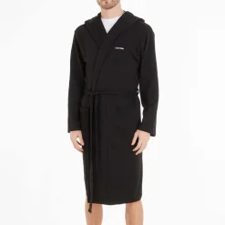 Underwear And Socks*Calvin Klein Modern Cotton Bathrobe in Black