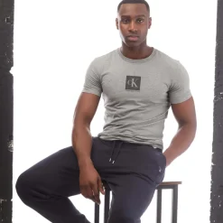 T-Shirts And Vests*Calvin Klein Monogram Logo T-Shirt in Grey