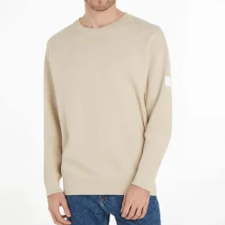 Sweatshirts*Calvin Klein Natural Structure Crewneck Sweatshirt in Beige