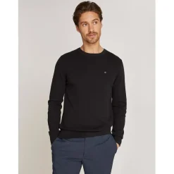 Knitwear*Calvin Klein Pique Structure Sweater in Black