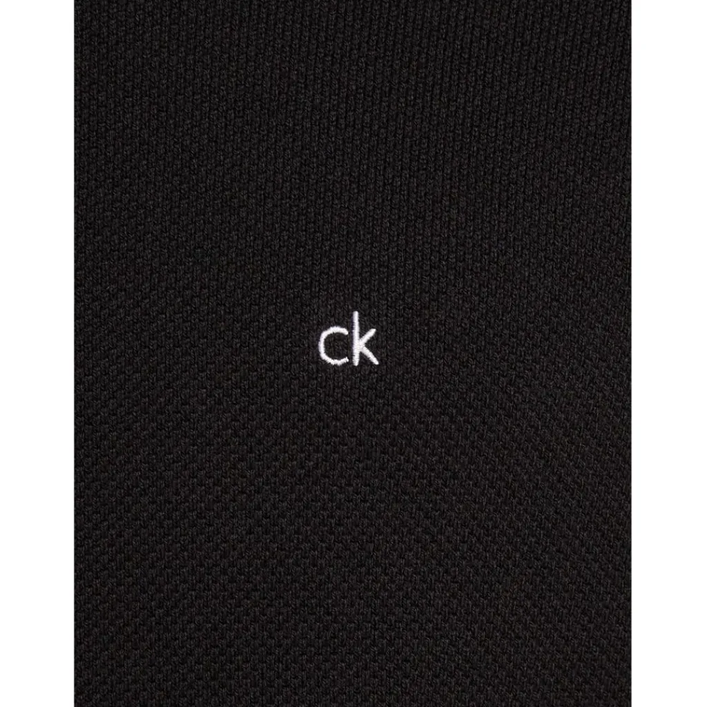 Knitwear*Calvin Klein Pique Structure Sweater in Black