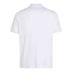 Polo Shirts*Calvin Klein Smooth Cotton Stand Collar Polo Shirt in White