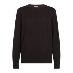 Knitwear*Calvin Klein Texture Crew Neck Regular Fit Sweater in Black