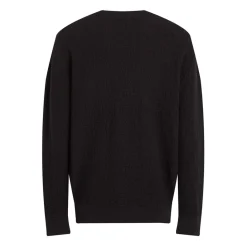 Knitwear*Calvin Klein Texture Jacquard Crew Neck Sweater in Black