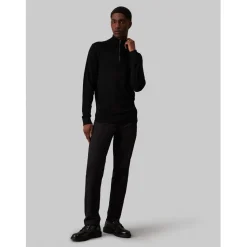 Knitwear*Calvin Klein Zip Sweater in Black