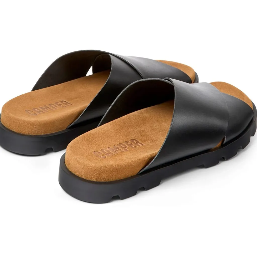 Beach Shoes*Camper Brutus Flatform Slide Sandals in Black
