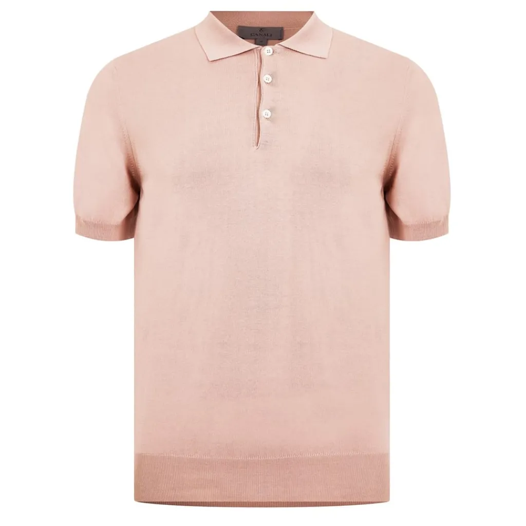 Knitwear*Canali Knit Shirt Tops in Pink