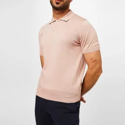 Knitwear*Canali Knit Shirt Tops in Pink