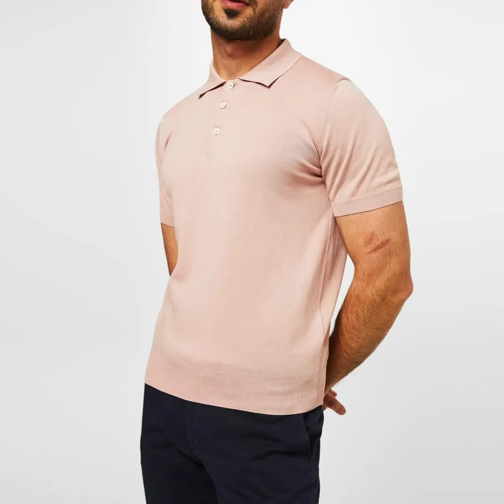 Knitwear*Canali Knit Shirt Tops in Pink