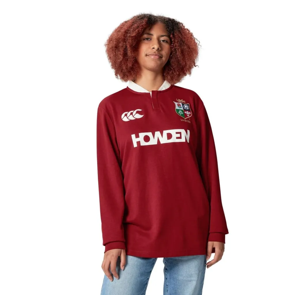 Fitness And Gym Tops*Canterbury British And Irish Lions 2024 Long Sleeve Classic Shirt Adults in Red