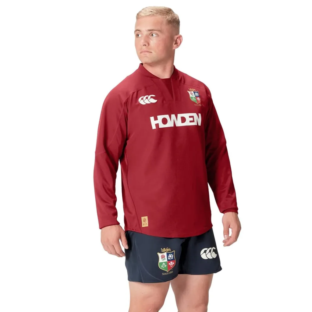 Fitness And Gym Tops*Canterbury British And Irish Lions Drill Top 2025 Adults in Red