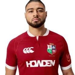 Fitness And Gym Tops*Canterbury Mens British And Irish Lions 2025 Authentic Shirt in Red
