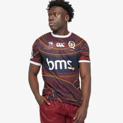 Fitness And Gym Tops*Canterbury Queensland Reds Warm Up T-Shirt 2025 Adults in Blue