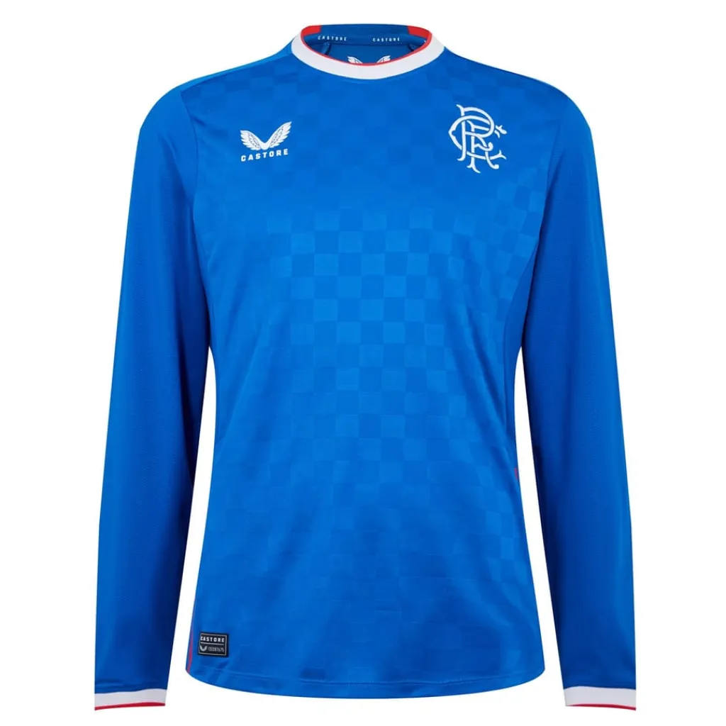 Football And Rugby Clothing*Castore Long Sleeve Crew Neck Regular Fit T-Shirt in Blue
