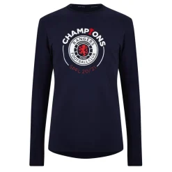 Football And Rugby Clothing*Castore Rangers FC Long Sleeve Crew Neck T-Shirt in Blue