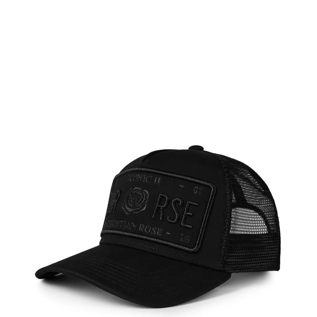 Caps-Hats*Christian Rose Ii Trucker Cap in Black