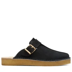 Shoes|Footwear*Clarks Originals Trek Mule Suede Shoes in Black