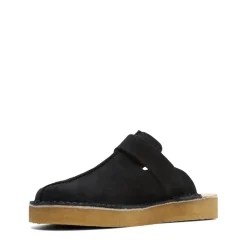 Shoes|Footwear*Clarks Originals Trek Mule Suede Shoes in Black