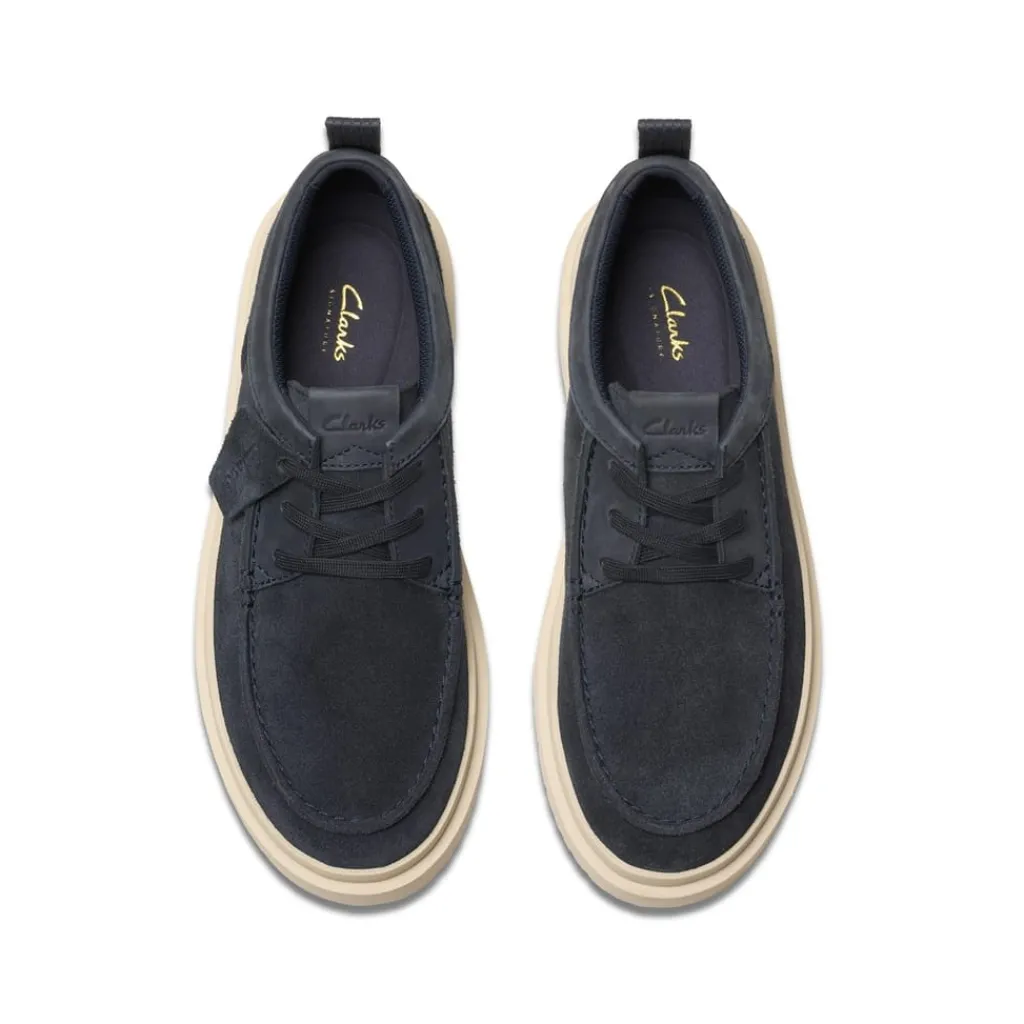 Shoes*Clarks Polden Moc Flatform Penny Loafers in Blue