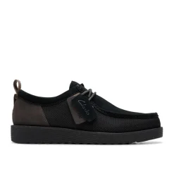Shoes*Clarks Wallabee Moccasin Flatform Loafers in Black