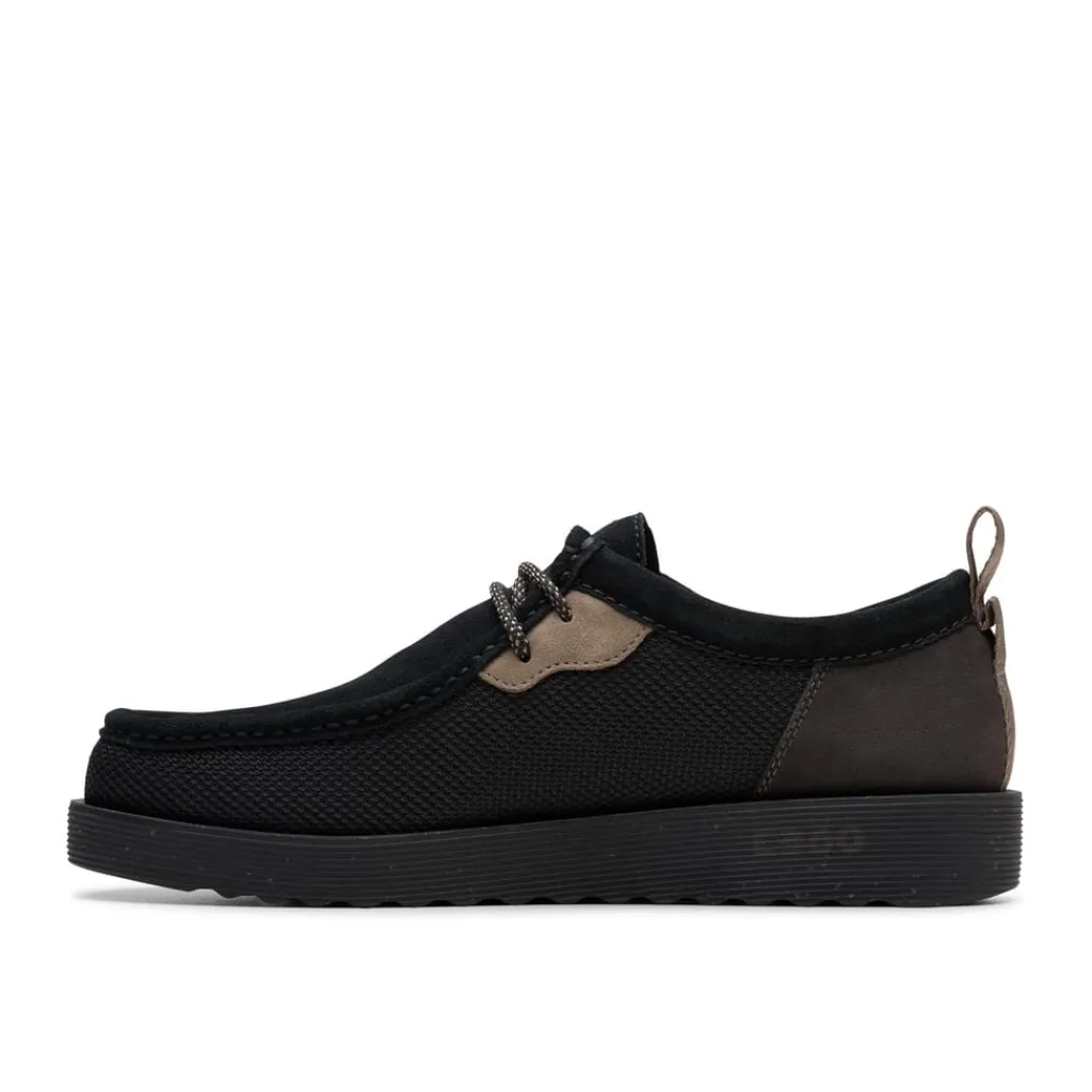Shoes*Clarks Wallabee Moccasin Flatform Loafers in Black