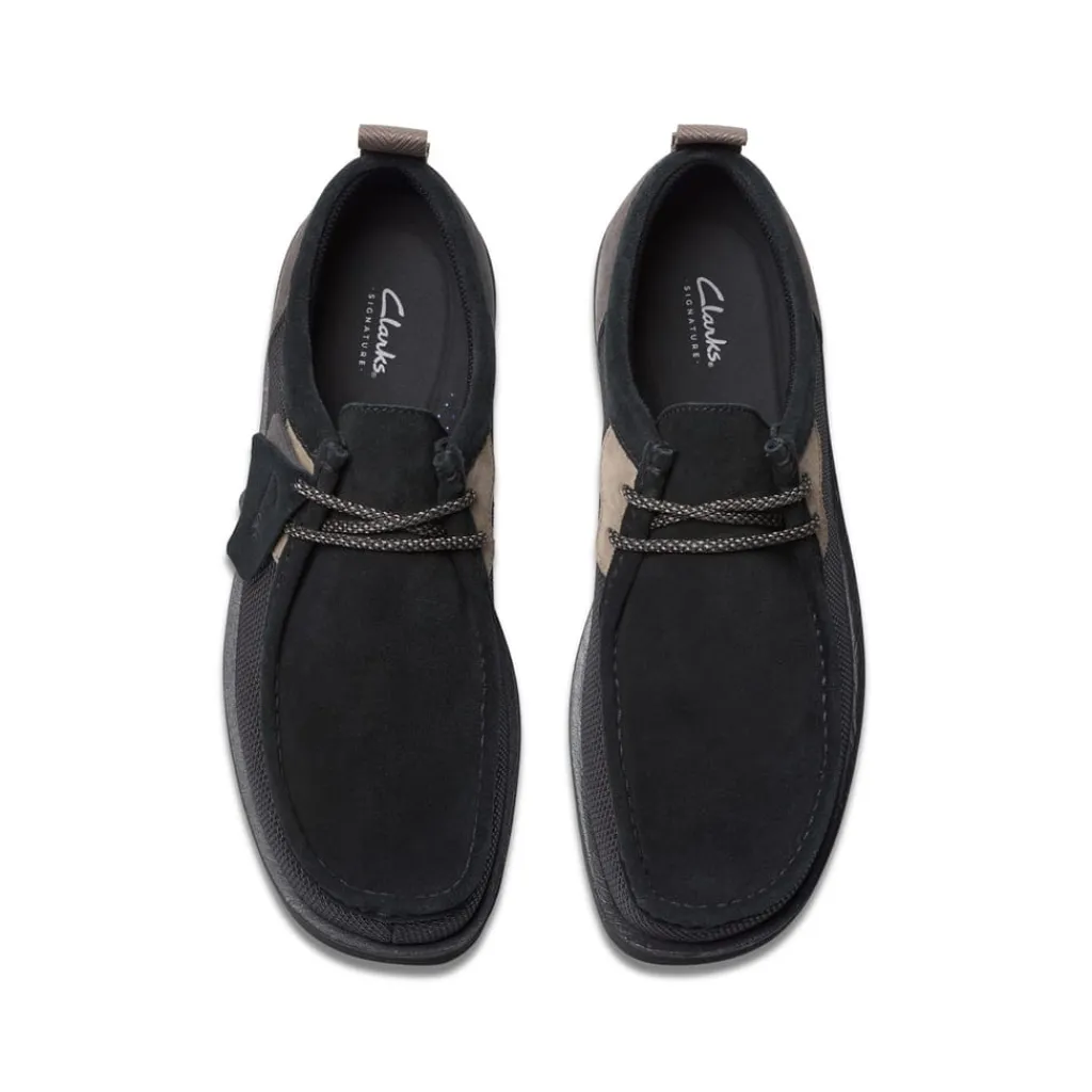 Shoes*Clarks Wallabee Moccasin Flatform Loafers in Black