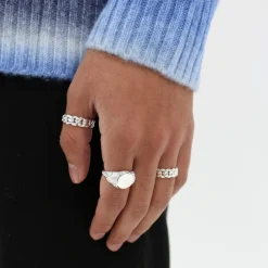 Jewellery-Watches*Common Lines Cuban Link Ring in Silver