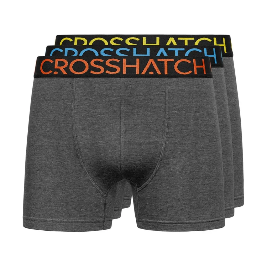 Underwear And Socks*Crosshatch 3 Pack of Chasma Boxers in Multi colour