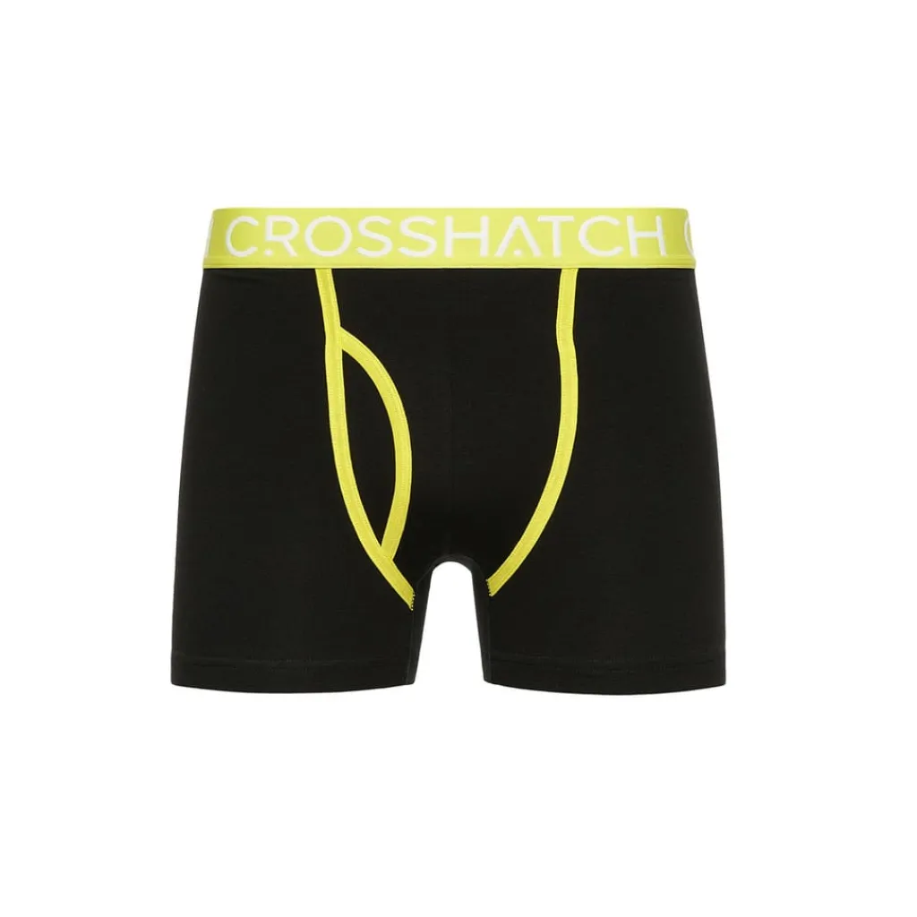 Underwear And Socks*Crosshatch 3 Pack of Crystaline Boxers in Yellow