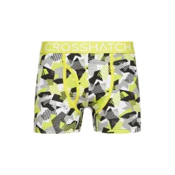 Underwear And Socks*Crosshatch 3 Pack of Crystaline Boxers in Yellow