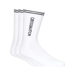 Underwear And Socks*Crosshatch 3 Pack of Peppy Sport Socks in Multi colour