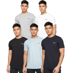 T-Shirts And Vests*Crosshatch 7 Pack of Shivron T-Shirts in Multi colour