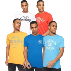 T-Shirts And Vests*Crosshatch 5 Pack of Weymouth T-Shirts in Multi colour