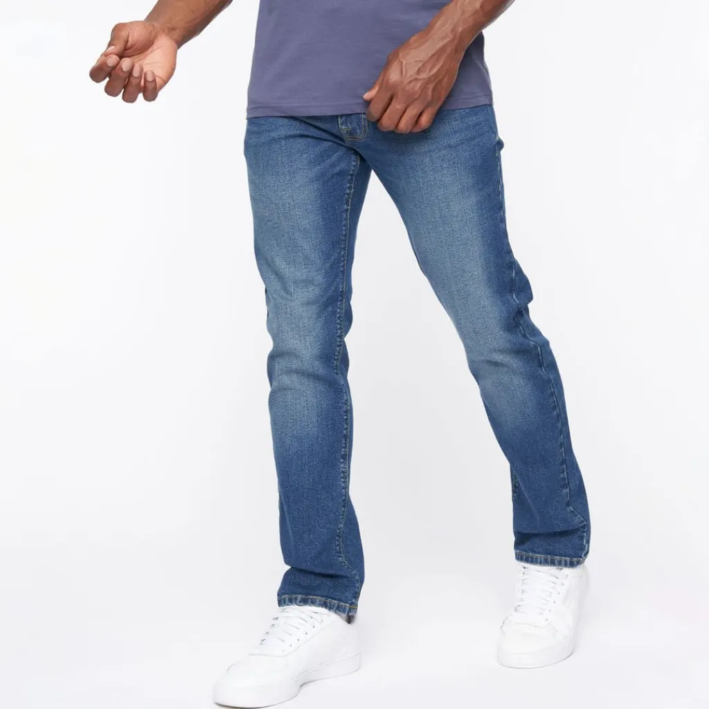 Jeans*Crosshatch Cadman Straight-Fit Jeans in Blue