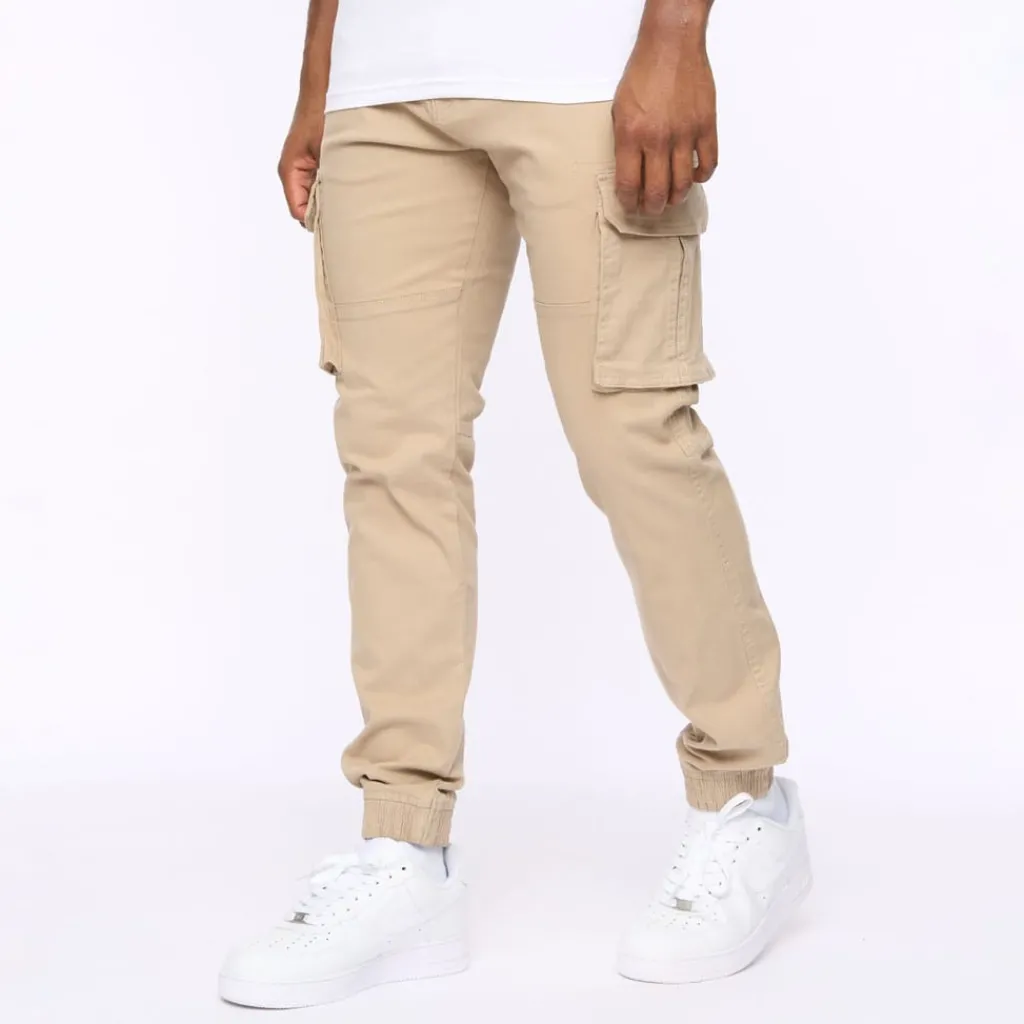 Trousers*Crosshatch Frentons Cargo Pants in Stone
