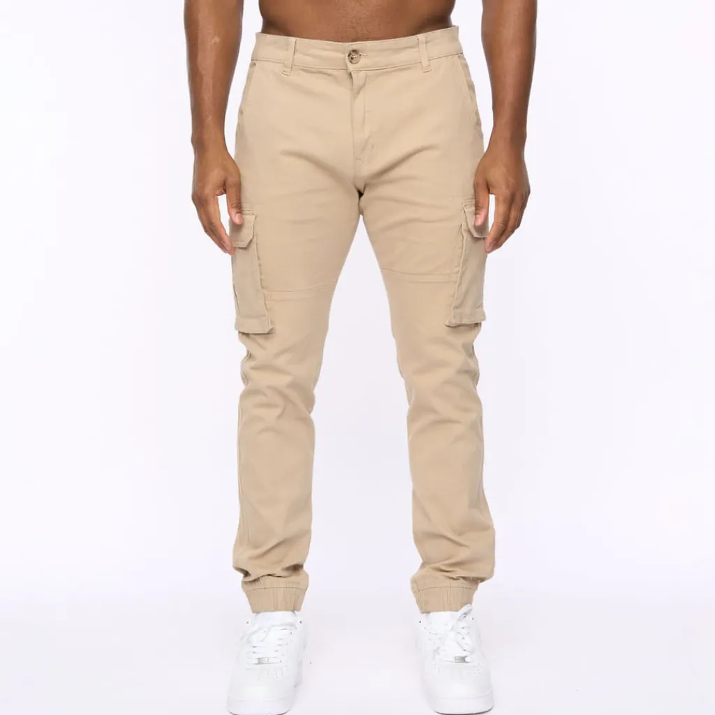 Trousers*Crosshatch Frentons Cargo Pants in Stone