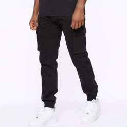 Trousers*Crosshatch Frentons Cargos in Black