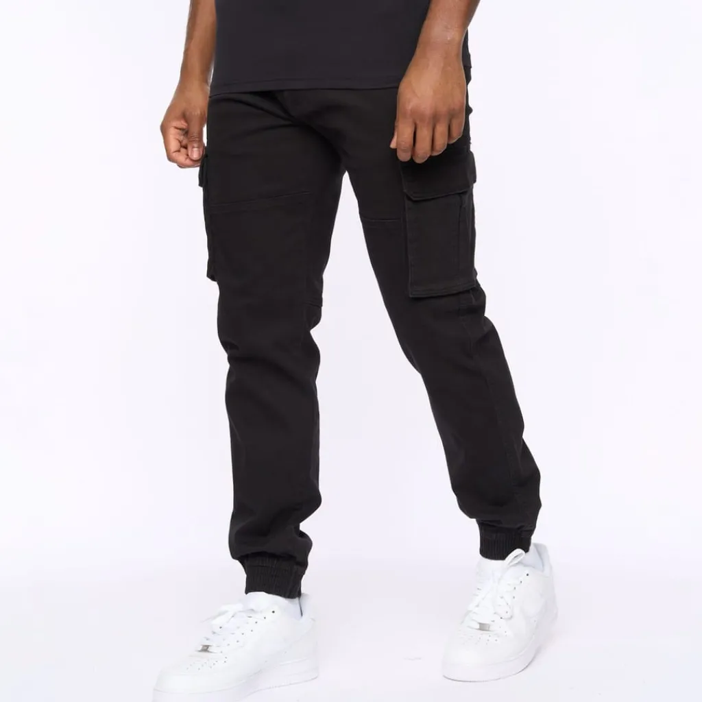 Trousers*Crosshatch Frentons Cargos in Black