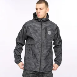 Coats And Jackets*Crosshatch Janscore Allover Print Jacket in Grey
