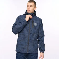 Coats And Jackets*Crosshatch Janscore Allover Print Jacket in Blue