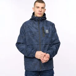Coats And Jackets*Crosshatch Janscore Allover Print Jacket in Blue