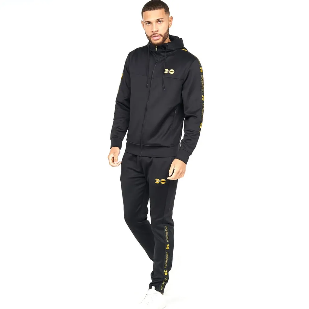 Tracksuits*Crosshatch Trackside Tracksuit in Black