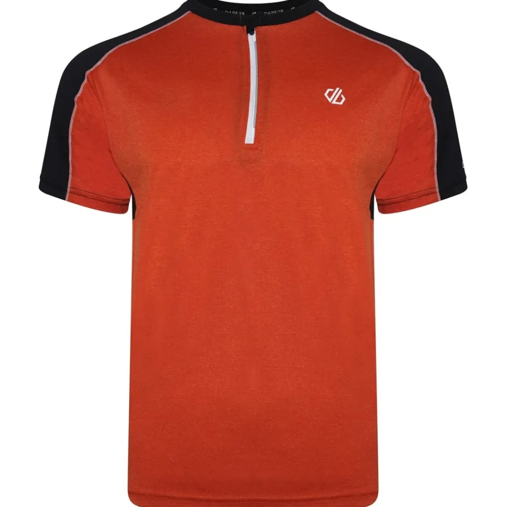 Fitness And Gymwear*Dare 2b Aces Zip Neck Regular Fit T-Shirt in Multi
