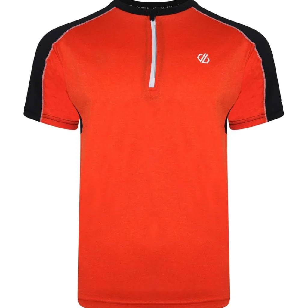Fitness And Gymwear*Dare 2b Aces Zip Neck Regular Fit T-Shirt in Multi