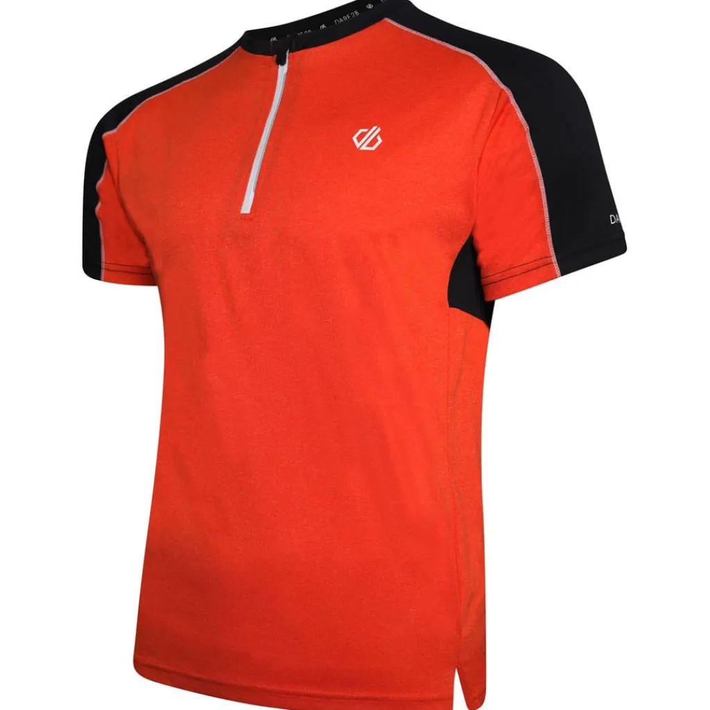 Fitness And Gymwear*Dare 2b Aces Zip Neck Regular Fit T-Shirt in Multi