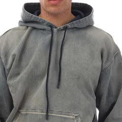 Hoodies*Diesel D-UM-RIB Track Denim Hoodie in Denim