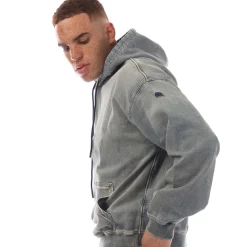 Hoodies*Diesel D-UM-RIB Track Denim Hoodie in Denim