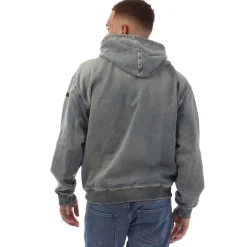 Hoodies*Diesel D-UM-RIB Track Denim Hoodie in Denim