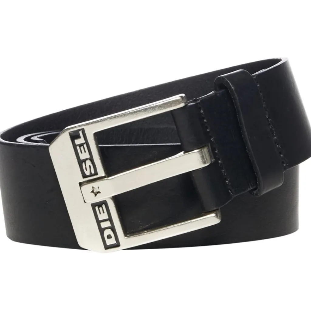 Belts*Diesel Leather Belt in Black