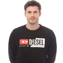 Sweatshirts*Diesel Mens S-Girk Cuty Felpa Hoodie in Black